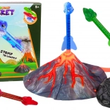 Set de jeu – lanceur de fusées réglable dinosaures avec volcan