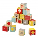 Petit Collage cubes alphabet en bois