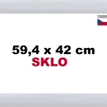 Cadre en aluminium pour puzzle 59,4 x 42 cm - argenté