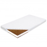 Matelas pour enfant New Baby Standard 140 × 70 × 8 cm coco–mousse–coco blanc