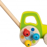 Tracteur en bois à pousser sur tige pour enfants GOKI