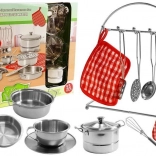 Set de casseroles en acier inoxydable pour enfants, 23 pièces