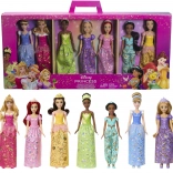 Ensemble de poupées DISNEY Princesses – 7 héroïnes en robes scintillantes