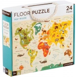 Petit Collage puzzle de sol Notre monde