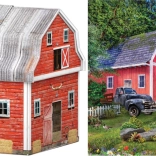 Puzzle en boîte métallique Ferme familiale 550 pièces EUROGRAPHICS