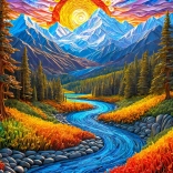 Enjoy puzzle lever de soleil sur le paysage 1000 pièces