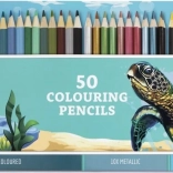 Grafix grande boîte de crayons dans un étui en métal 50 pcs