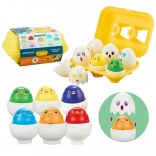 Puzzle trieur Montessori Petits poussins joyeux 6 pcs