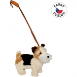 MaDe Chien Fox-terrier avec laisse et son