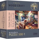 Puzzle en bois recto-verso Trésors au grenier 501 pièces TREFL Wood Craft Origin