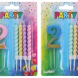 bougie de fête numéro 2 et 4 bougies