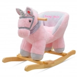 Licorne à bascule en peluche avec mélodie BABY MIX, rose