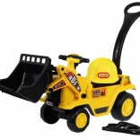 Bulldozer à pédales pour enfants avec casque