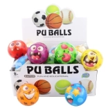 Balle en mousse avec visages 7 cm