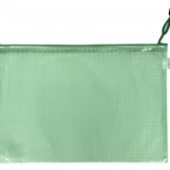 Pochette maillée zippée A5 verte