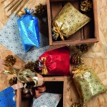 Sachet en cellophane avec motif flocon 20x32 cm