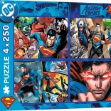 Puzzle 4x250 Courage de SUPERMAN TREFL