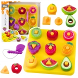Puzzle éducatif pour enfants – fruits géométriques à lacer