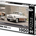 puzzle voitures rétro škoda 440 (1958) 1000 pièces
