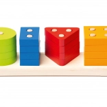 Jeu de tri des formes en bois CUBIKA, 17 pièces