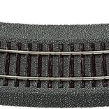ROCO rail courbe R4 avec ballast H0