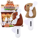 Ventilateur manuel capybara pour enfants 14,5 cm – assortiment de couleurs