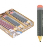 Règle en bois en forme de crayon 12 cm