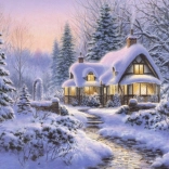 Puzzle Couverture d’hiver Wouldbie Cottage 500 pièces