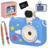 Appareil photo numérique pour enfants, astronaute bleu