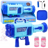 Pistolet à bulles électrique 64 ouvertures bleu