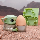 Set petit-déjeuner Mandalorian – porte-œuf et moule à gaufres motif YODA