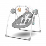 Fauteuil à bascule pour bébé Ruben gris et turquoise