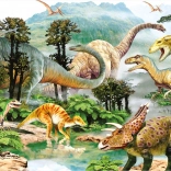 puzzle dino život dinosaurů 100 pièces XL