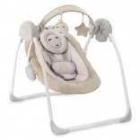 Transat à bascule électrique avec mélodies MoMi Liss, beige