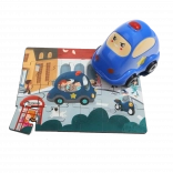 TOP BRIGHT puzzle en bois avec jouet – voiture de police, 24 pièces