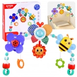 arche suspendue colorée pour poussette, lit bébé et siège auto pour bébés