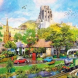 Puzzle Sous le château de Corfe 1000 pièces