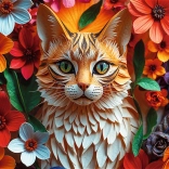 Puzzle papier art : chat 1000 pièces