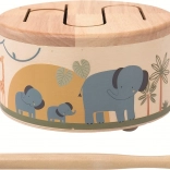 petit tambour en bois safari pour enfants