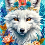 Puzzle Renard des neiges en fleurs 1000 pièces