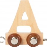 Wagon en bois avec la lettre A pour circuits de train SMALL FOOT