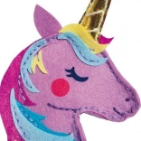 Kit créatif – porte-monnaie licorne violet en feutre