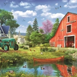 Puzzle Grange rouge 1000 pièces