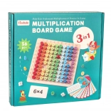 Table d’apprentissage en bois des multiplications avec chevilles colorées