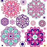 Décoration thermocollante Mandala petit angle