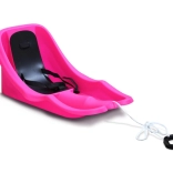 Luge enfant avec dossier BABY RIDER MONSTER – rose, siège noir