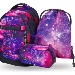 Set scolaire Baagl Galaxy : sac à dos, trousse, sac