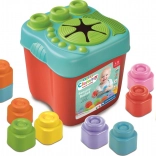 Boîte sensorielle Soft Clemmy avec couvercle et 15 briques souples