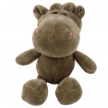 Hippopotame en peluche avec ventouse, marron 23 × 12 cm