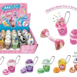 Porte-clés avec mini slime en gobelet